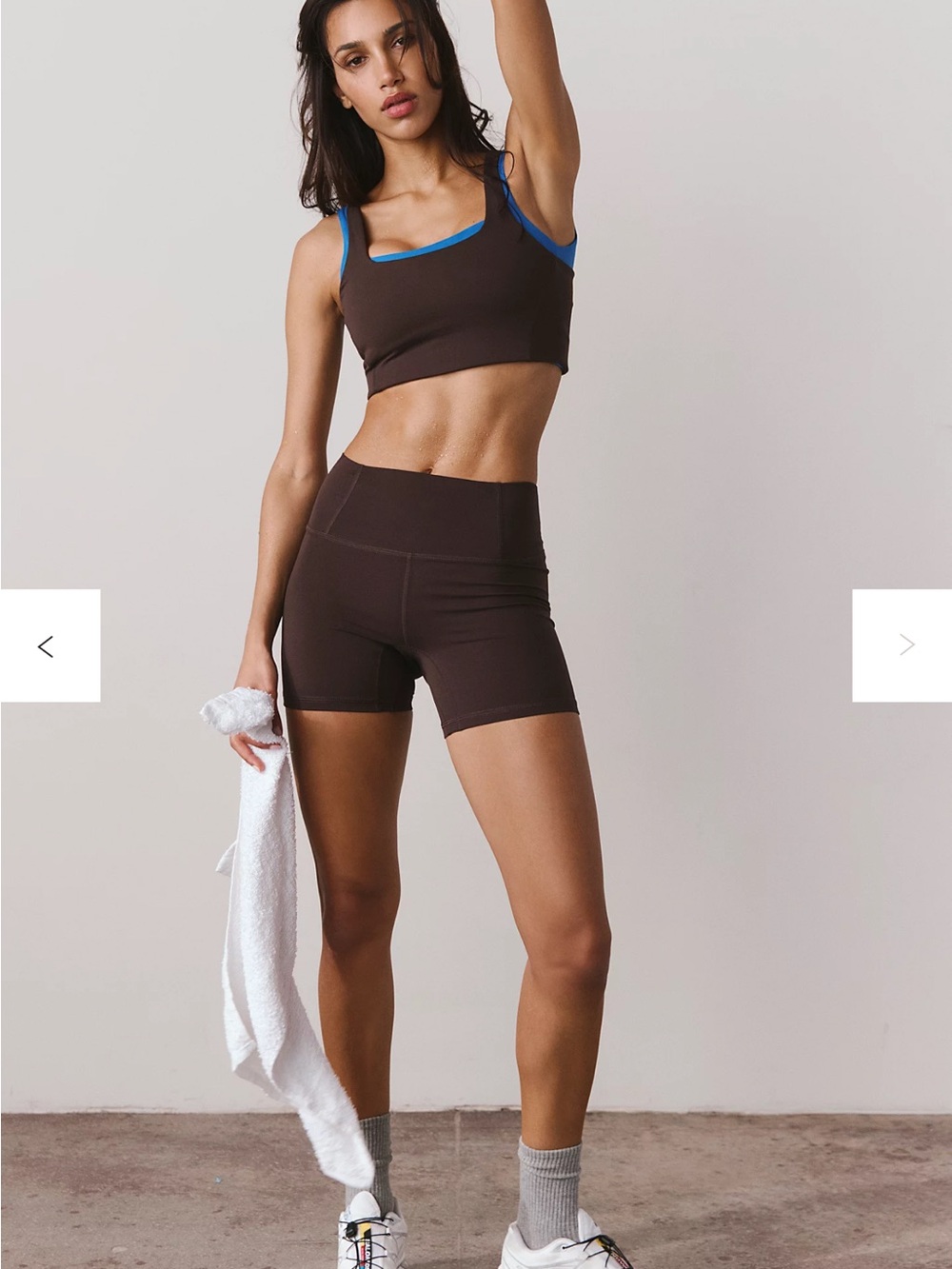 Free people Never Better 5" Bike Shorts Women's High-Rise Brown Active Shorts